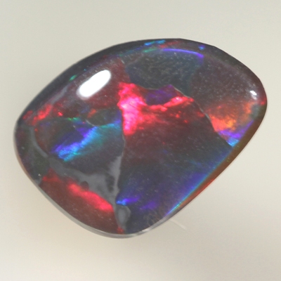 SOLID BLACK OPAL Cherry red rolling flashes SEE VIDEO